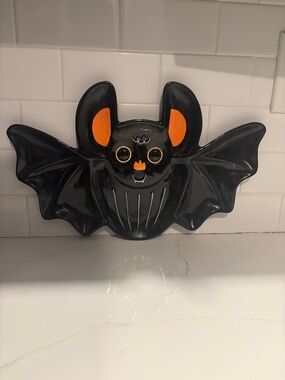 Target Black and Orange Ceramic Bat Serving Platter